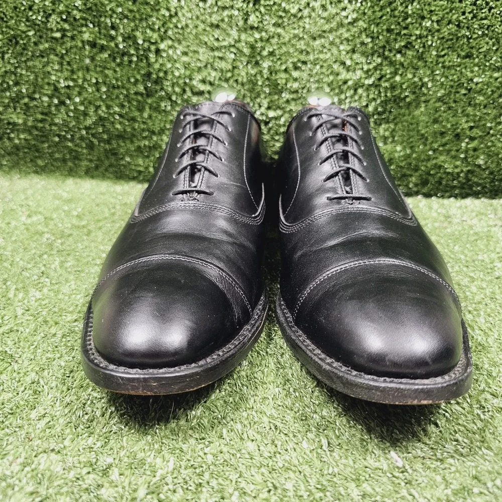 Allen Edmonds Park Avenue Black Leather Cap Toe Formal Dress Shoes Mens 13 A